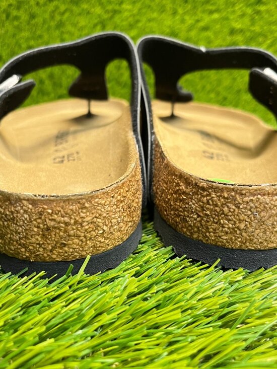 Birkenstock Gizeh Birko-Flor Mens Size 9 Black Brown Beach Outdoor Thong Sandals main image 4